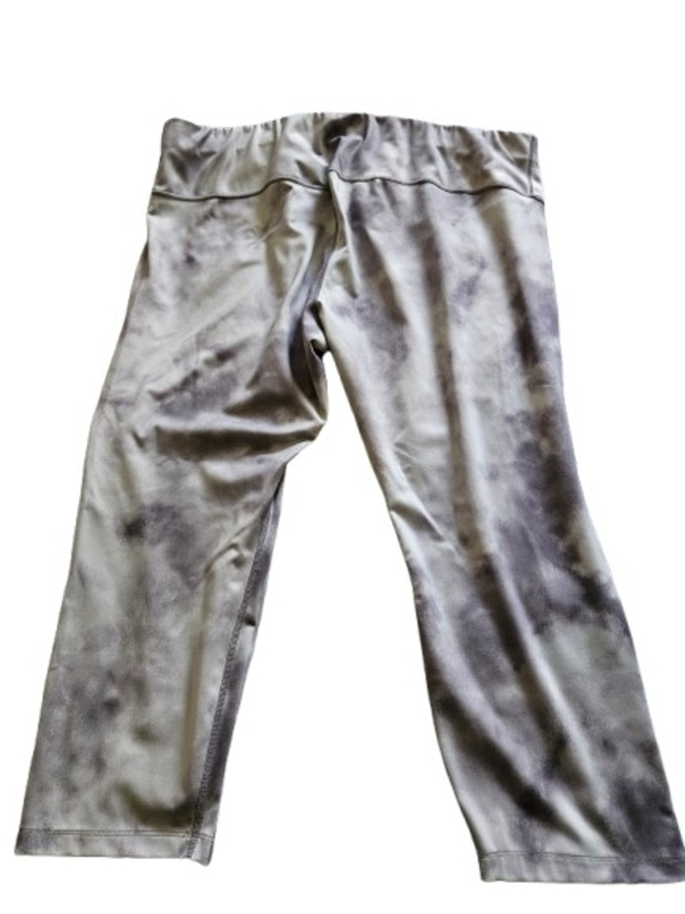 Nike Dri-FIT Tie Dye Cropped Leggings Capri Pants 3X Gray Black Plus Size